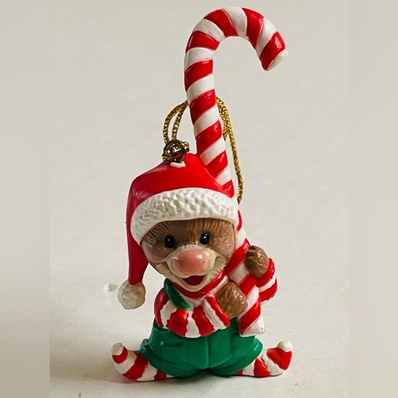 Suzy Spafford Monkey Christmas Ornament Candy Cane Santa Holiday Stocking Stuff - Picture 4 of 8